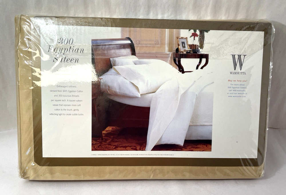 Wamsutta 300TC Egyptian Cotton Twin Fitted Sheet Ivory New